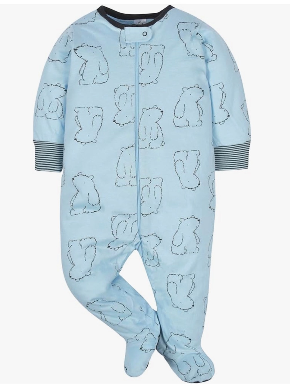 Gerber - Newborn Baby Blue Bear Print, One-Piece Romper